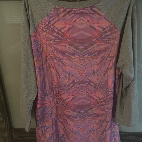 2- Lularoe Randy shirts. Disney print NWT and pink gently used. - Picture 4 of 6